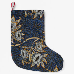 William Morris Tulpe Weidenmuster Blaue Flora Kleiner Weihnachtsstrumpf