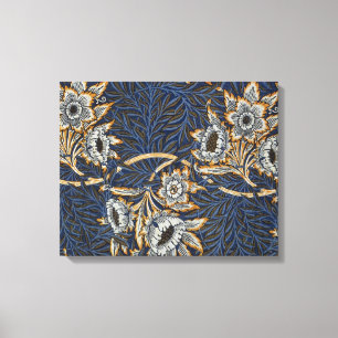 William Morris Tulpe Weidenmuster Blaue Flora Leinwanddruck