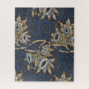 William Morris Tulpe Weidenmuster Blaue Flora Puzzle