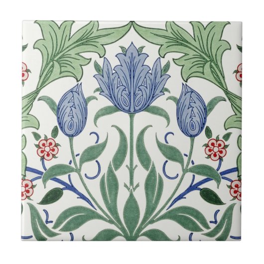 William Morris Tulpen Fliese (Vorderseite)
