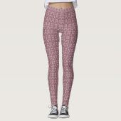 William Morris Tulpen, rosa Muster umgestaltet, el Leggings (Vorderseite)