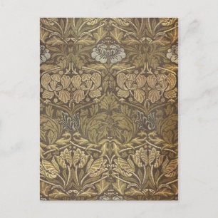 William Morris Tulpen- und Rosenmuster Postkarte