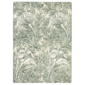 William Morris Tulpen-Wallpaper Classic Grün Klemmbrett (Rückseite)