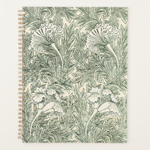 William Morris Tulpen-Wallpaper Klassisches Grün Planer