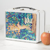 William Morris "Two Hares" - Kaninchen im Wald Metall Brotdose (Beispiel)