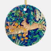 William Morris "Two Hares" Wild Rabbits Print Keramik Ornament (Vorne)