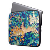 William Morris "Two Hares" Wild Rabbits Print Laptopschutzhülle (Vorderseite Links)