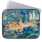 William Morris "Two Hares" Wild Rabbits Print Laptopschutzhülle (Vorderseite)