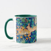 William Morris "Two Hares" Wild Rabbits Print Tasse (Links)