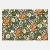 William Morris und Agra in rot Geschenkpapier Set (Vorderseite)