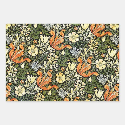 William Morris und Agra in rot Geschenkpapier Set (Vorderseite)