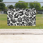 William Morris Venezianisch Damask Brocade Banner (Insitu)