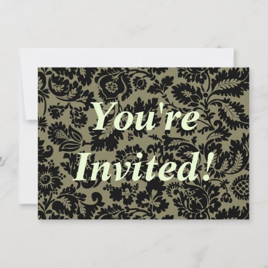 William Morris Venezianisch Damask Brocade Einladung (Vorderseite)