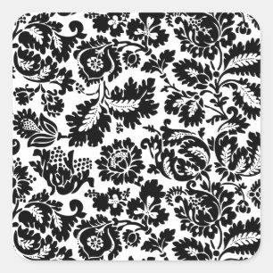 William Morris Venezianisch Damask Brocade Quadratischer Aufkleber