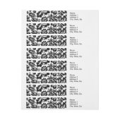 William Morris Venezianisch Damask Brocade Rundum-Adressaufkleber (Bogen)