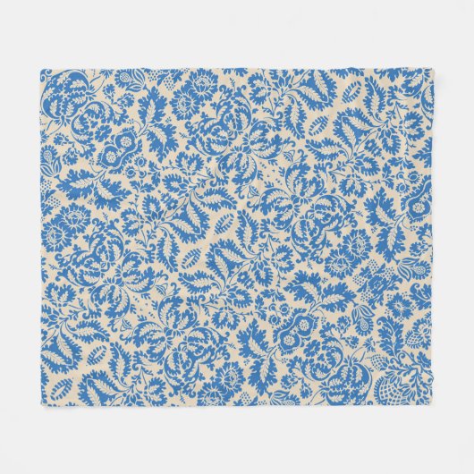 William Morris venezianischer Blumen-Damaskus-Brok Fleecedecke (Vorderseite (Horizontal))