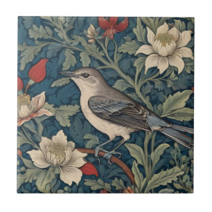 William Morris Verlassen Mockingbird Bird-Blume Fliese