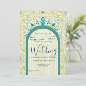 William Morris Vine Art Nouveau Einladung (Stehend Vorderseite)