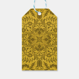 William Morris Vine Vintag Brown Blume Pattern Geschenkanhänger