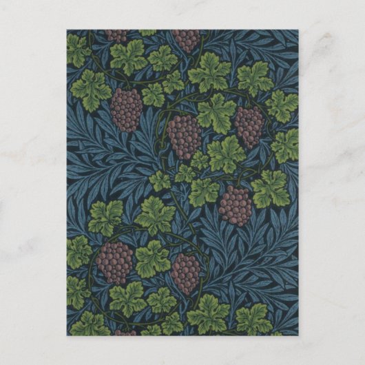 William Morris Vine Wallpaper Design Postkarte (Vorderseite)
