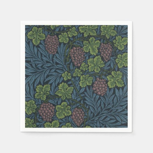 William Morris Vine Wallpaper Design Serviette (Vorderseite)