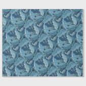 William Morris Vintag Acanthus Foliage Blue Geschenkpapier (Flach)