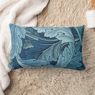 William Morris Vintag Acanthus Foliage Blue Lendenkissen