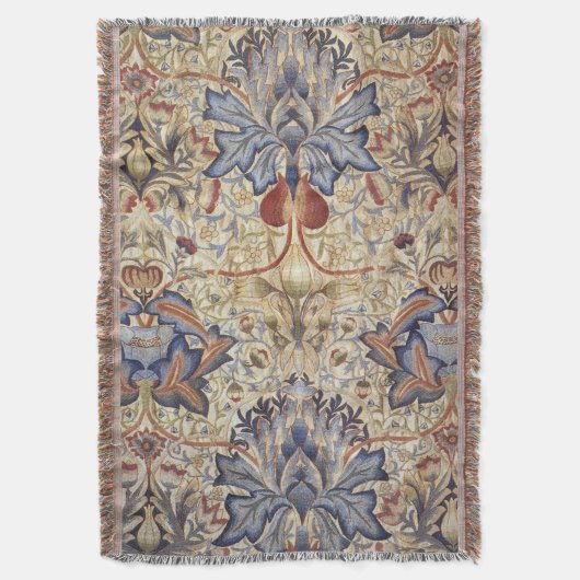 William Morris - Vintag Artichoke Blume Pattern Decke (Vorderseite Vertikal)