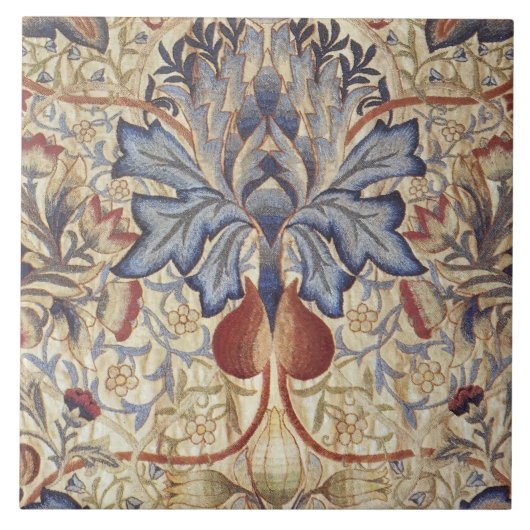 William Morris - Vintag Artichoke Blume Pattern Fliese (Vorderseite)
