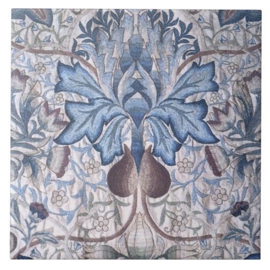 William Morris - Vintag Artichoke Blume Pattern Fliese (Vorderseite)