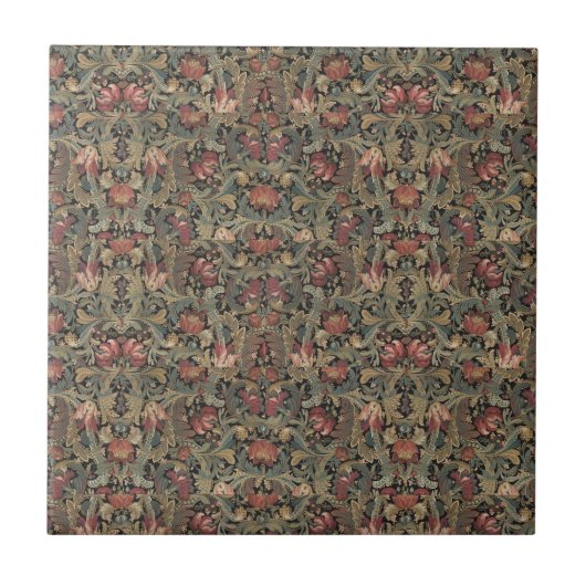 William * Morris Vintag Beige Olive Fliese (Vorderseite)
