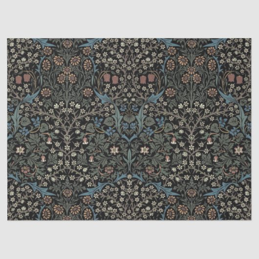 William Morris Vintag Blackthorn Muster Seidenpapier (Vorderseite)