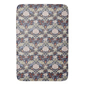 William Morris Vintag Blue Beige Blume Badematte (Vorderseite Vertikal)