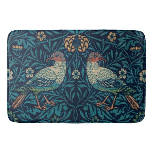 William Morris Vintag Blue Birds Pattern  Badematte (Vorderseite)