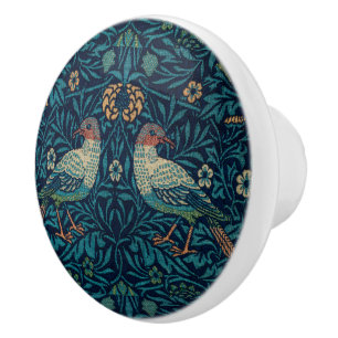 William Morris Vintag Blue Birds Pattern  Keramikknauf