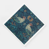 William Morris Vintag Blue Birds Pattern Serviette (Ecke)