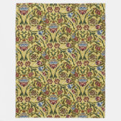 William Morris Vintag Blue Green Red Fleecedecke (Vorderseite)