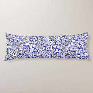 William Morris Vintag Blume Birds Blue White Seitenschläferkissen