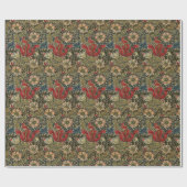 William Morris Vintag Elegantes Blumenmuster Geschenkpapier (Flach)