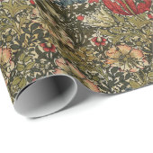 William Morris Vintag Elegantes Blumenmuster Geschenkpapier (Rolleneckpunkt)