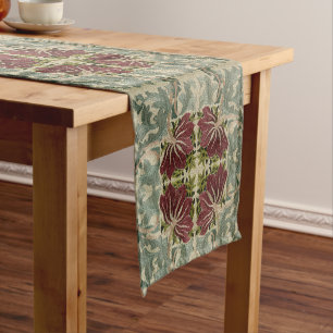 William Morris Vintag Floral & Acanthus Pattern Kurzer Tischläufer