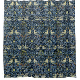 William Morris Vintag Floral Bird Duschvorhang
