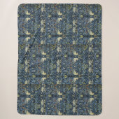William Morris Vintag Floral Bird Sherpadecke (Vorderseite)