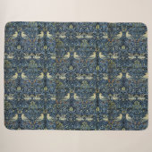 William Morris Vintag Floral Bird Sherpadecke (Vorderseite (Horizontal))