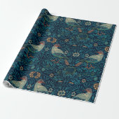 William Morris Vintag Floral Birds Geschenkpapier (Ungerollt)