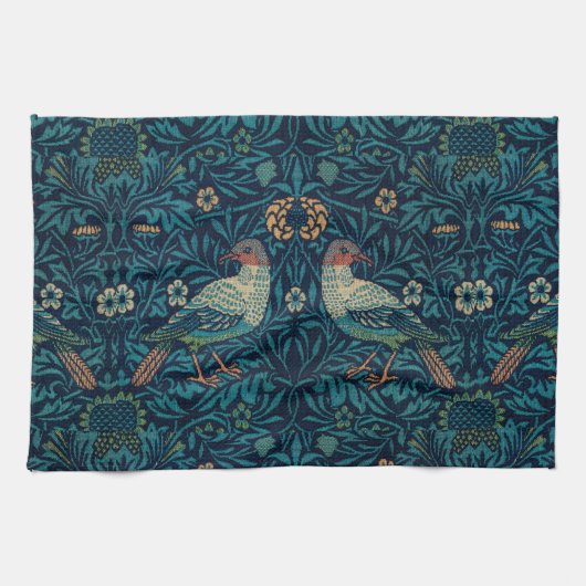 William Morris Vintag Floral Birds Geschirrtuch (Horizontal)