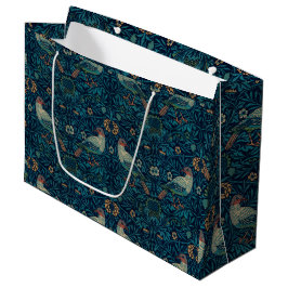 William Morris Vintag Floral Birds Große Geschenktüte