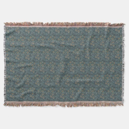 William Morris Vintag Floral Green Decke (Vorderseite)