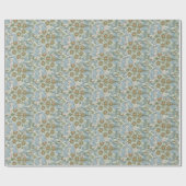 William Morris Vintag Floral Green Geschenkpapier (Flach)