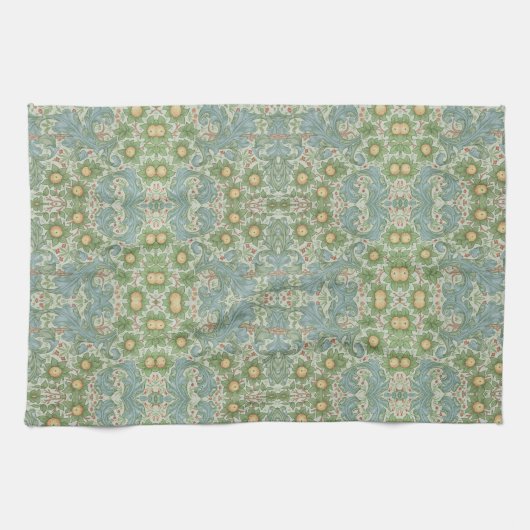 William Morris Vintag Floral Green Geschirrtuch (Horizontal)